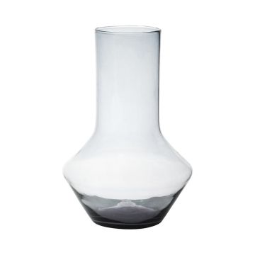 Vase en verre ENEDINA, recyclé, transparent, 30cm, Ø19cm