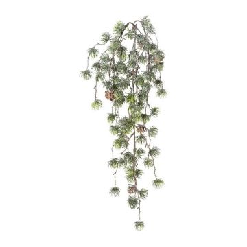 Suspension artificielle Mélèze JALPRE, piquet, pommes de pin, givré, blanc-vert, 55cm