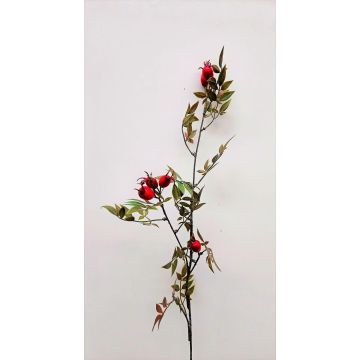 Branche d'églantier artificielle VARDALIA avec des cynorrhodons, rouge, 95cm