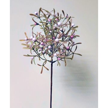 Branche de gaultheria décorative VARDALIN avec des fruits, vert-rose, 55cm