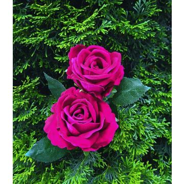 Rose en velours MANGFALL, fuchsia, 75cm, Ø13cm