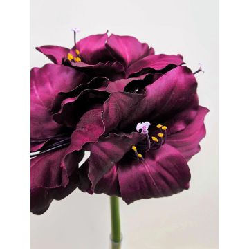 Fleur artificielle Amaryllis MARANON, violet foncé, 70cm