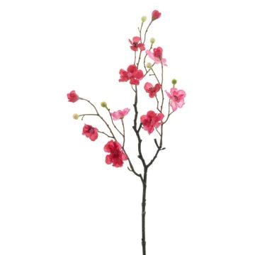 Branche de fleurs de pommier artificielle LEKO, fleurs, fuchsia-rose, 55cm