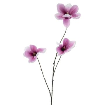 Branche artificielle Magnolia FLAVA, rose foncé-blanc, 85cm