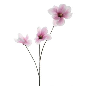 Branche artificielle Magnolia FLAVA, rose-blanc, 85cm