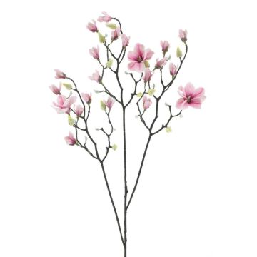 Branche décorative Magnolia NELKA, fuchsia-blanc, 125cm