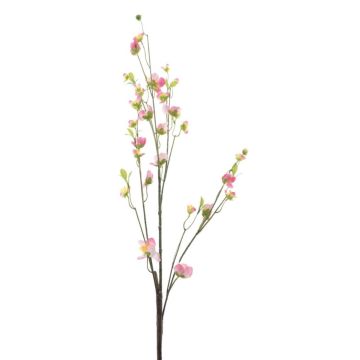 Corylopsis artificiel KATEBO avec des fleurs, rose, 105cm