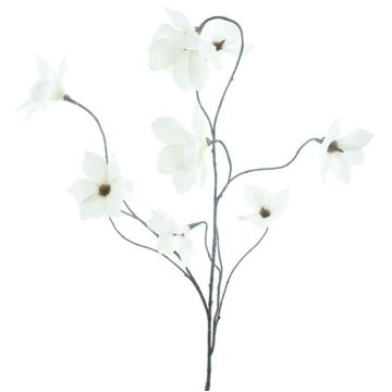 Branche artificielle Magnolia MAZANA, crème, 125cm