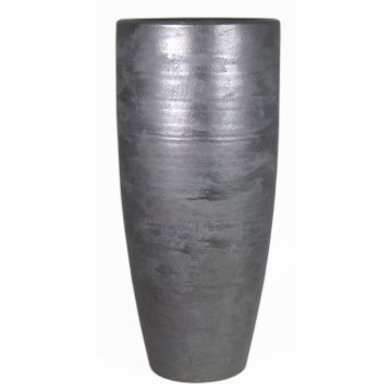 Vase haut en céramique THORAN avec veinure, noir, 70cm, Ø32cm