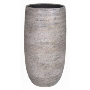 Vase à fleurs en céramique AGAPE avec veinure, blanc-marron, 50cm, Ø24,5cm