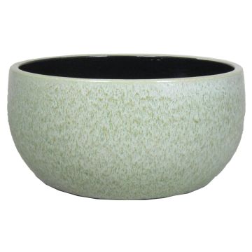 Coupe décorative en céramique ELIEL, moucheté, vert menthe-blanc, 13cm, Ø28cm