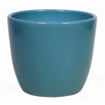 Pot en céramique pour plantes petit TEHERAN BASAR, bleu océan, 6,5cm, Ø8,5cm