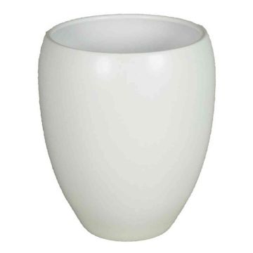 Vase décoratif blanc mat URMIA MONUMENT, céramique, 19cm, Ø16cm