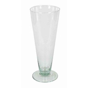 Vase de table sur pied WANJA, verre, transparent, 29cm, Ø12cm