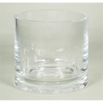 Photophore en verre SANSA OCEAN, transparent, 11cm, Ø11,5cm