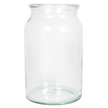 Vase en verre NYDIA, transparent, 23cm, Ø14,5cm, 1L