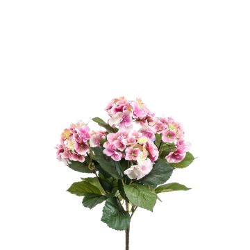 Hortensia artificiel JONE sur piquet, rose, 40cm