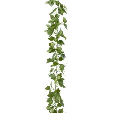 Guirlande de houblon artificiel POLNUG avec des fleurs, vert, 180cm