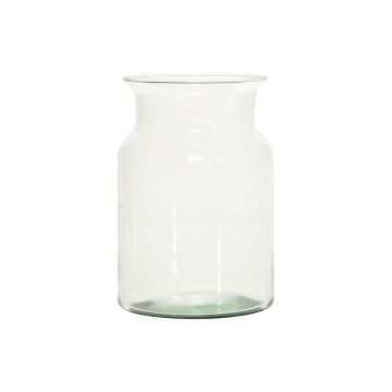 Bougeoir en verre HANNA AIR, verre éco, transparent, 19cm, Ø13cm