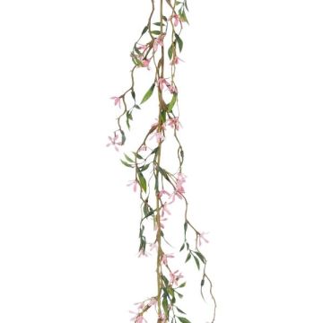 Guirlande de fleurs artificielles Jasmin VINDOR, rose, 180cm