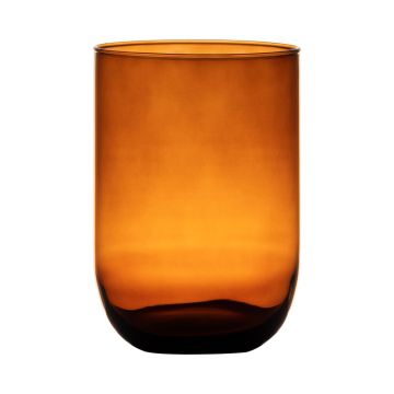 Vase en verre MARISA, orange-marron-transparent, 20cm, Ø14cm