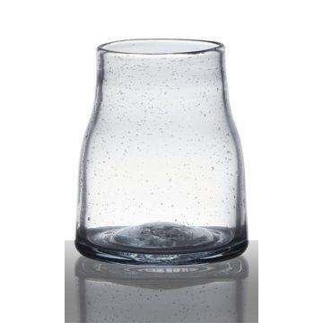 Vase décoratif en verre FARLAN avec bulles, transparent, 15cm, Ø12,7cm