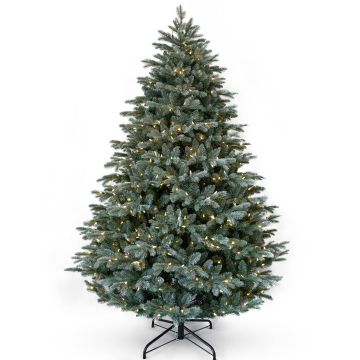 Arbre de Noël artificiel BUFFALO SPEED, givré, LEDs, 180cm, Ø115cm