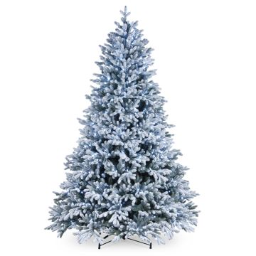 Sapin en plastique ALASKA SPEED, recouvert de neige, LEDs blanc froid, 210cm, Ø140cm