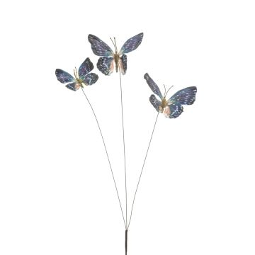 Papillons artificiels TARANEH, piquet, bleu-rose, 60cm