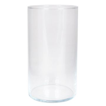 Vase en verre SANNY, cylindre, transparent, 29,5cm, Ø15,8cm