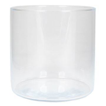 Vase en verre SANNY, cylindre, transparent, 19cm, Ø19,1cm