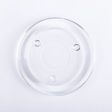 Assiette à bougie ronde VINCENTIA en verre, transparent, Ø11cm