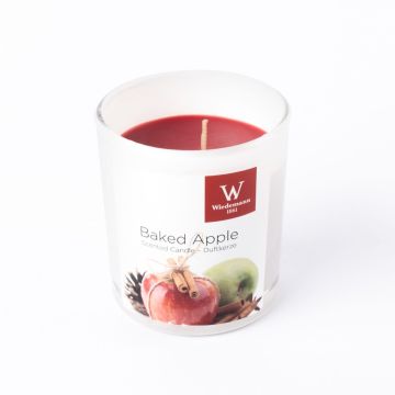 Bougie en cire parfumée ASTRID dans un verre, Baked Apple, rouge foncé, 7,9cm, Ø7,1cm, 28h