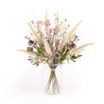 Bouquet de fleurs des champs artificielles LAVEA, bleu-lilas-rose, 65cm, Ø40cm