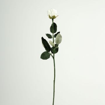 Rose artificielle FREIDA, collection écologique, blanc-lilas, 60cm, Ø4cm