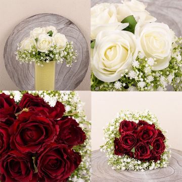 Blanche-Neige et Rouge-Rose - Bouquet de mariée demandé par la cliente Aya